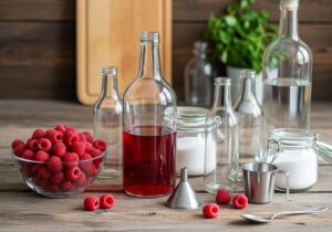 Fruchtiger Himbeer-Likör selbst gemacht